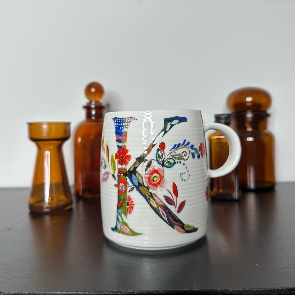 Anthro “Petal Palette Monogram Mug” - Picture 4 of 11